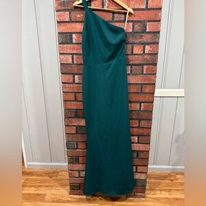 Lovers + Friends  One-Shoulder Green Dress